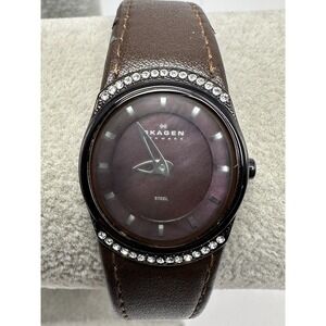 Skagen 686XSMLM Purple Abalone New Battery Ladies Watch 23MM 7.25" J82
